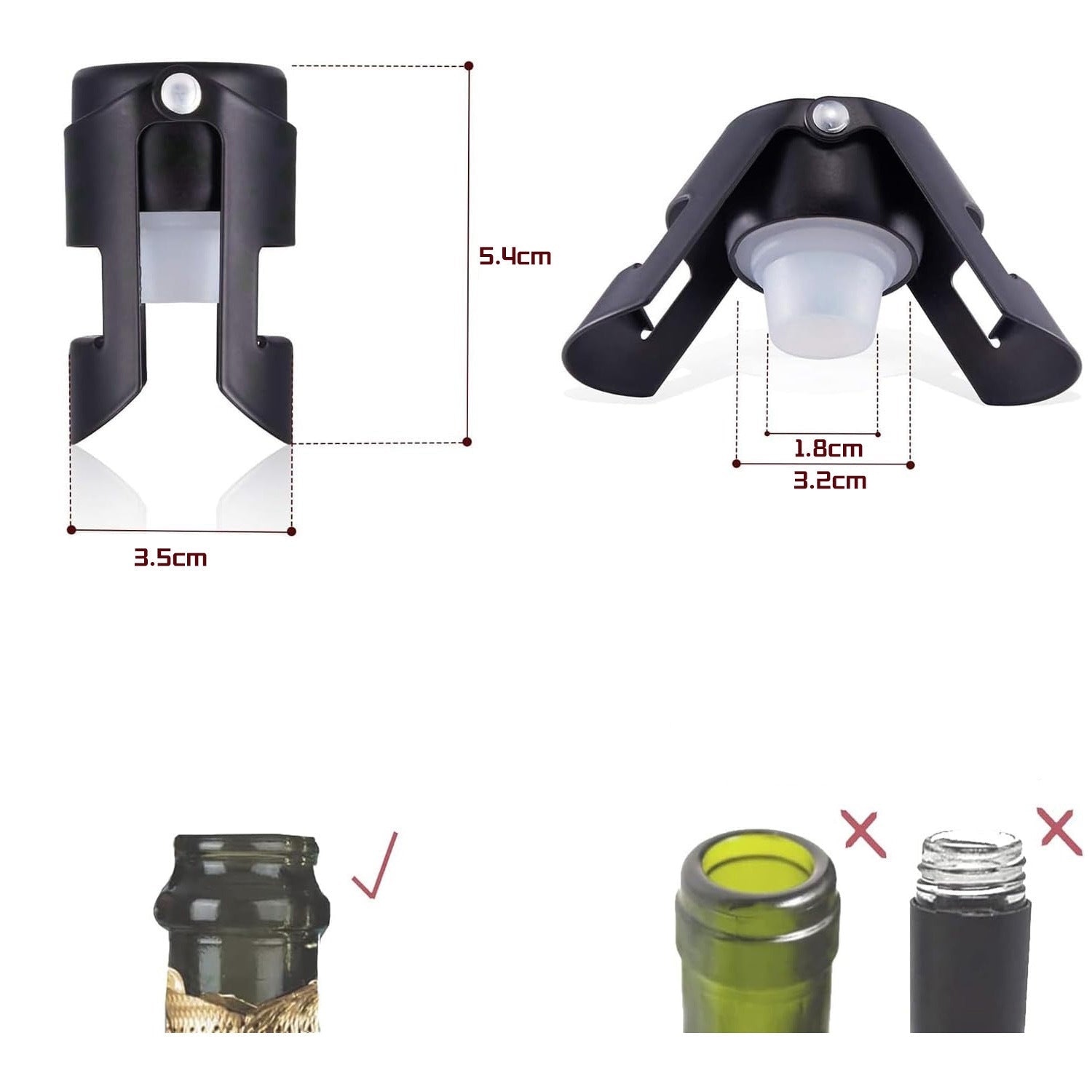 Champagne Sealer Stopper Pack By Individual White Box - Delite Promotional Products