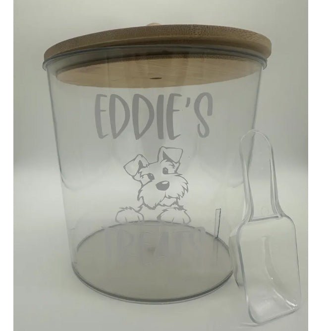 Clear Storage Container With Bamboo Lid And Scoop Tong - By Boat - Delite Promotional Products