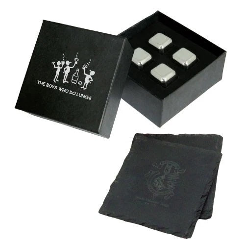 Coasters And Ice Cubes In Gift Box - Delite Promotional Products
