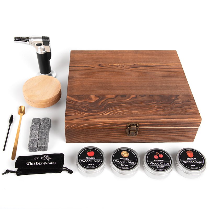 Cocktail Smoker Gun Kit Wooden Box Gift Set - Delite Promotional Products