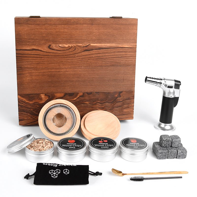 Cocktail Smoker Gun Kit Wooden Box Gift Set - Delite Promotional Products