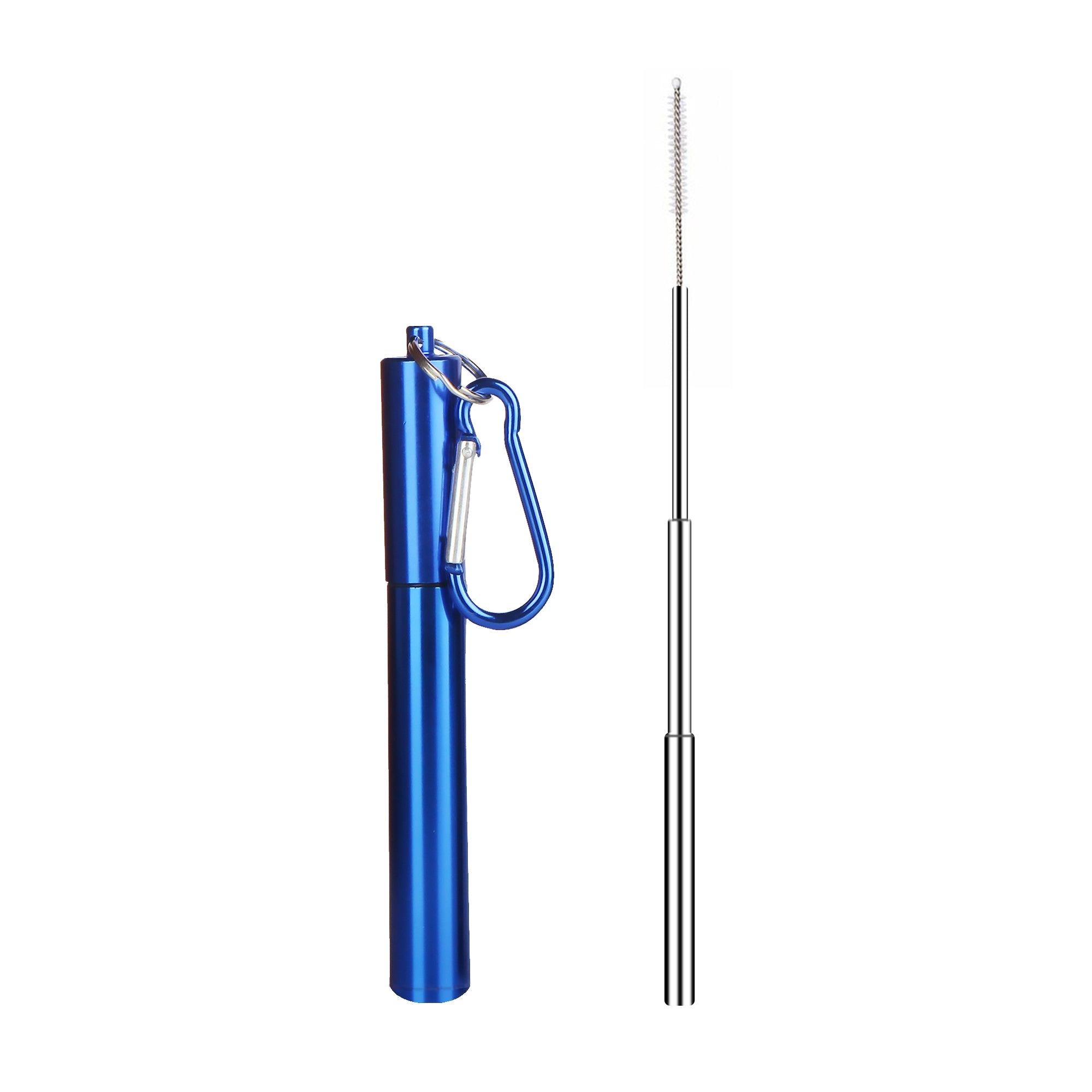 Collapsible Straw/brush Set In Aluminum Case - Delite Promotional Products