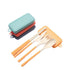 Collapsible Utensils Of Chopsticks Spoon Fork Knife Set In Portable Case - Delite Promotional Products