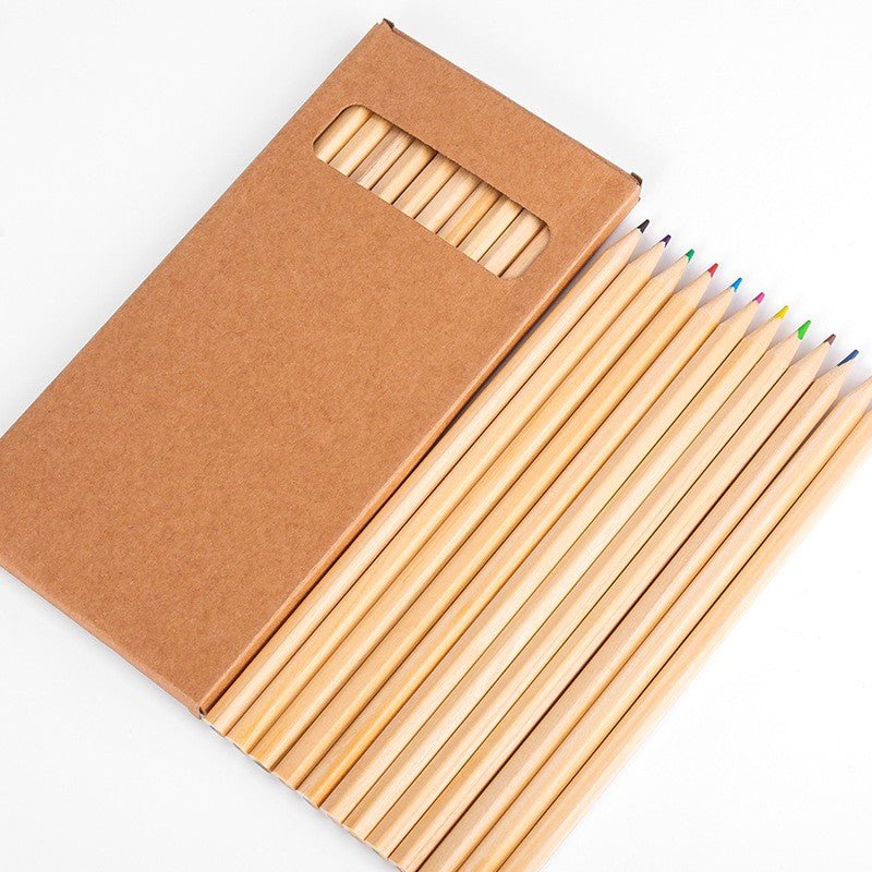 Colored 7 Inch Pencil Sharpener Wood Set Of Stationery - Delite Promotional Products
