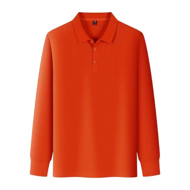 Cotton Polyester Mixed Solid Color Long Sleeves Collar T Shirt - Delite Promotional Products