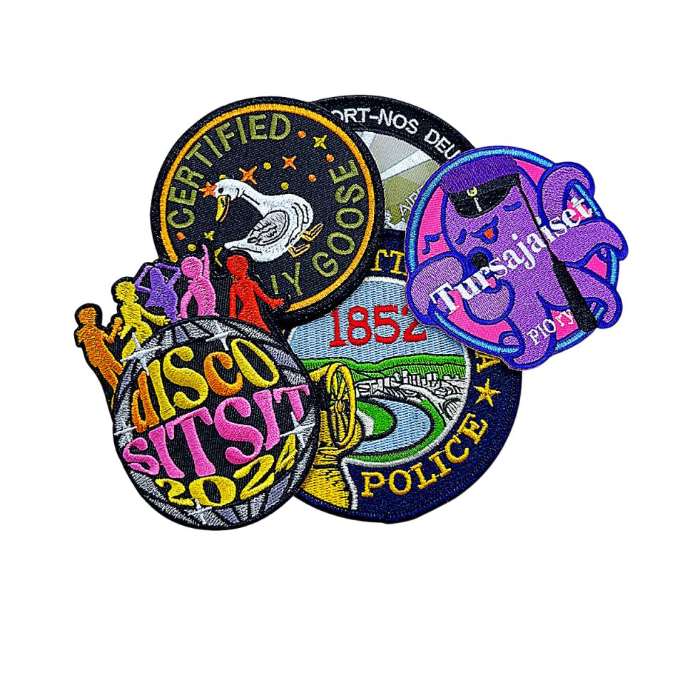 Custom Embroidered Patch With Adhesive Back 2.5cm - Delite Promotional Products
