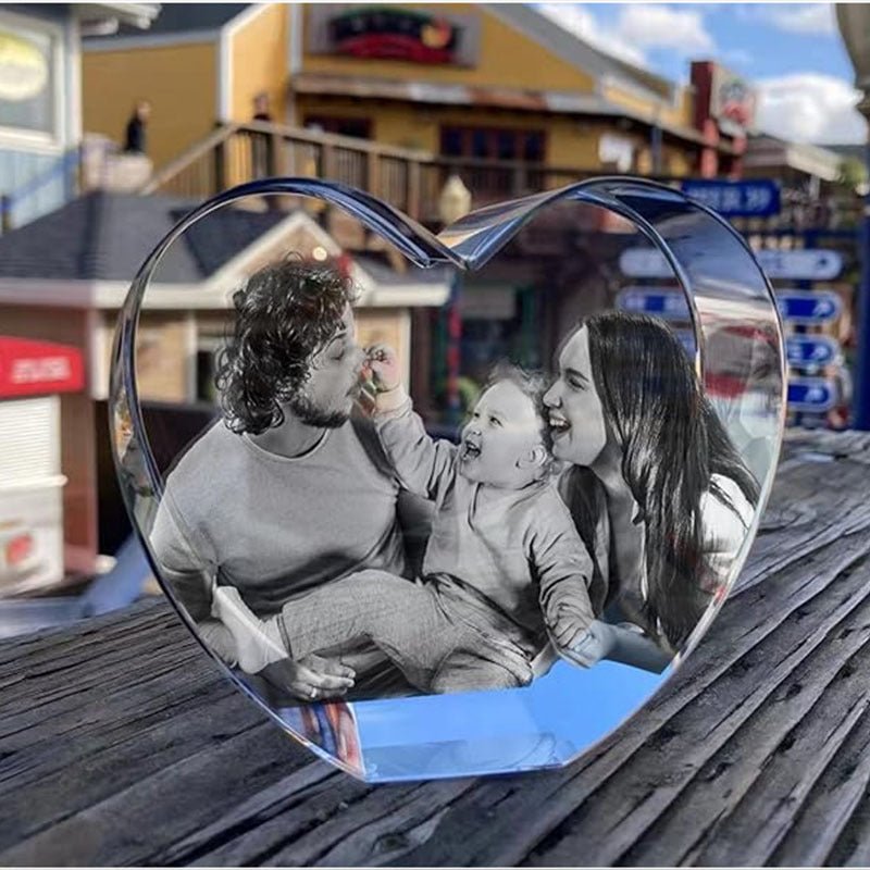 Custom Heart Shape 3d Crystal Award - Delite Promotional Products