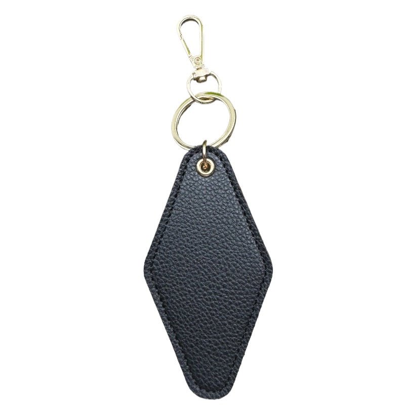 Diamond Shape Leather Keychain - Delite Promotional Products