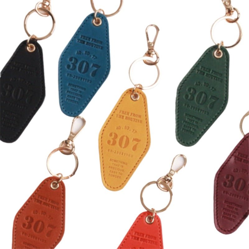 Diamond Shape Leather Keychain - Delite Promotional Products