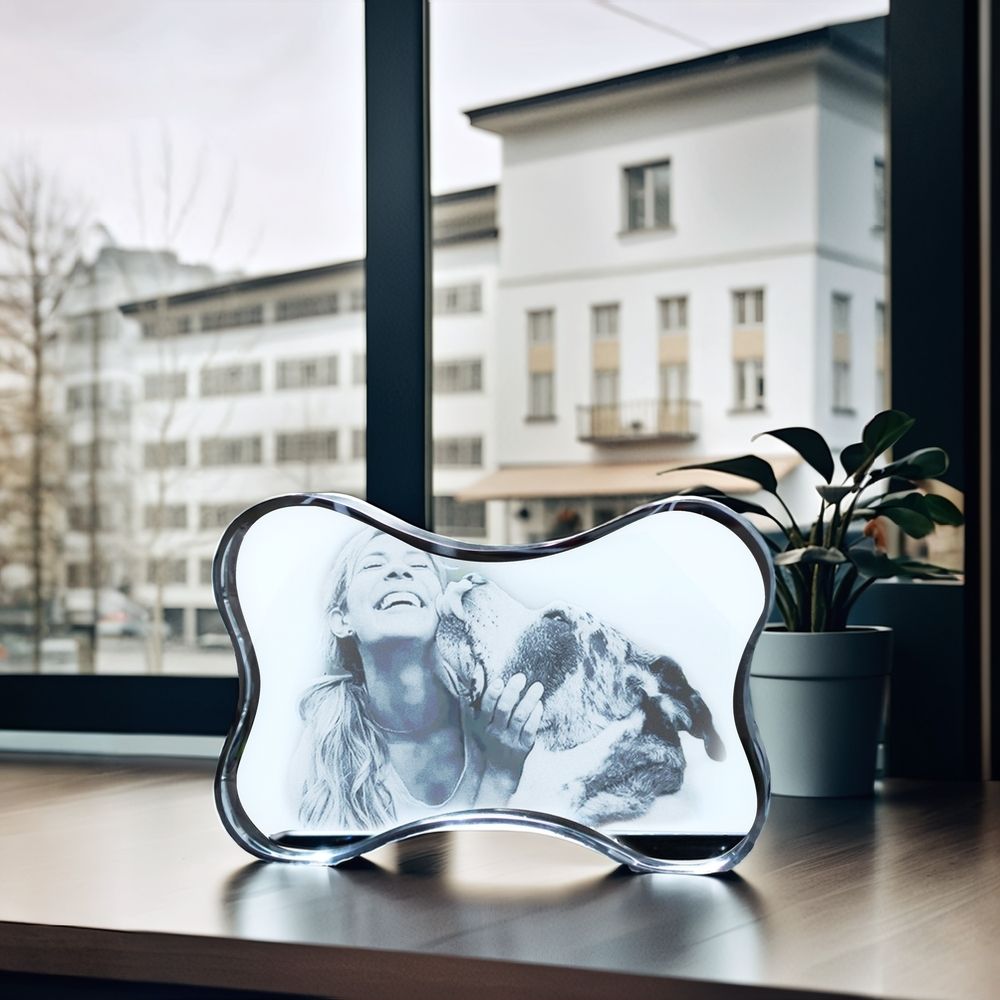 Dog Bone Shaped Crystal Display - Delite Promotional Products
