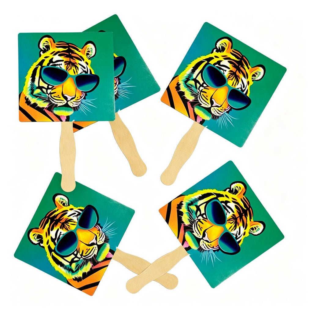 Double Sided Paper Hand Fan - Delite Promotional Products