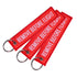 Double Sided Woven Keychain Tag With Key Ring - Delite Promotional Products