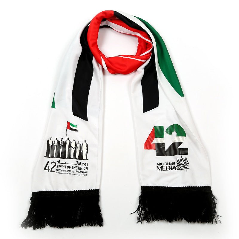 Double Sides Sublimation Printed Soccer Theme Scarf - Delite Promotional Products
