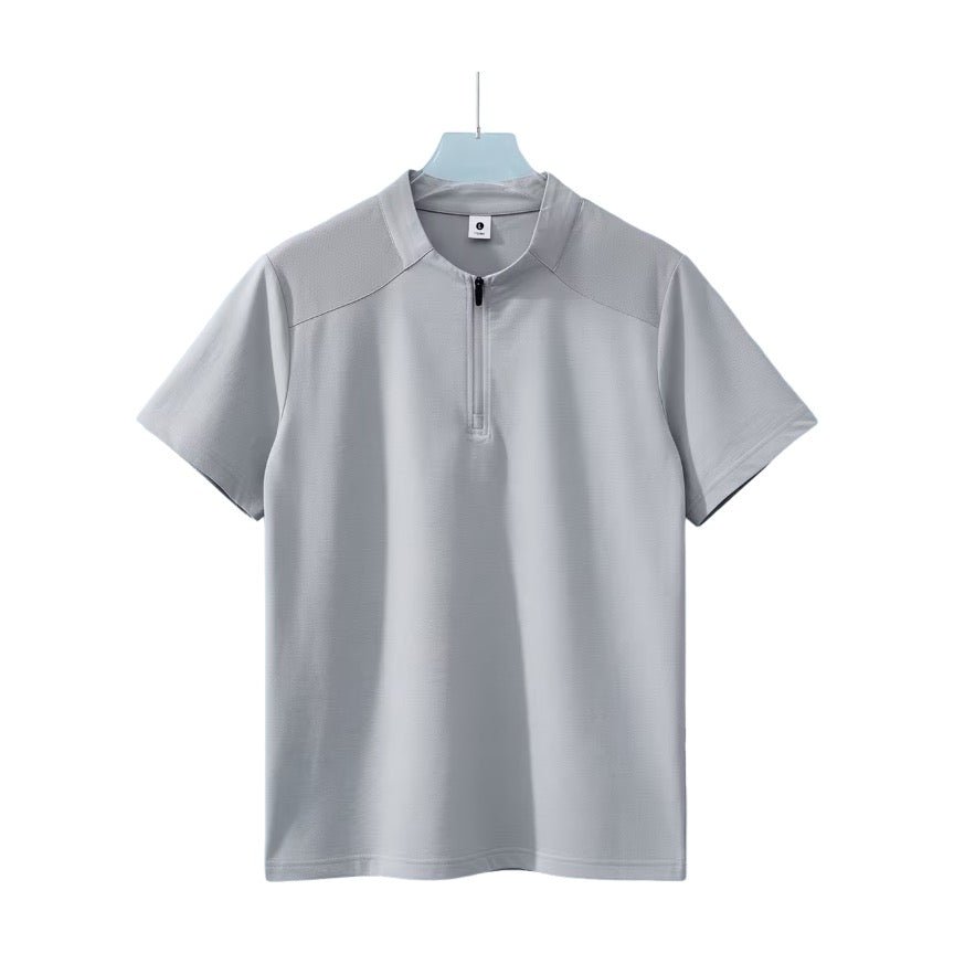Dry Fit Zip Stand Collar T Shirt - Delite Promotional Products