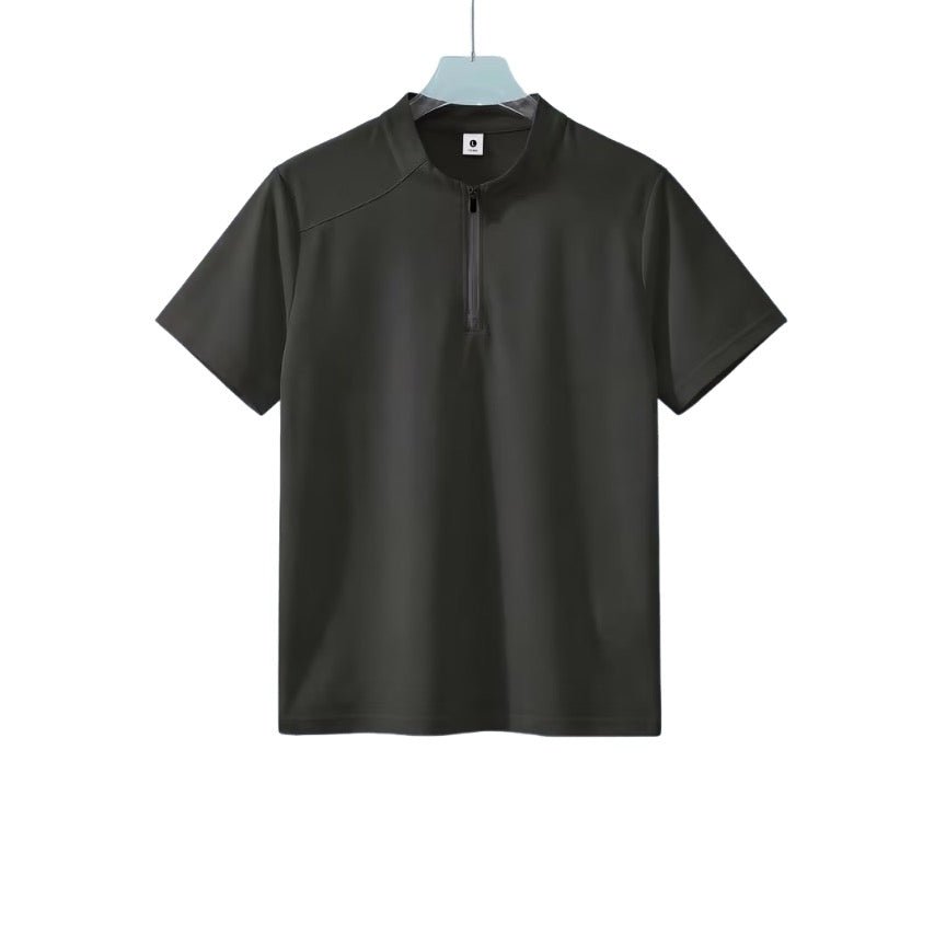 Dry Fit Zip Stand Collar T Shirt - Delite Promotional Products