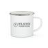 Tasse en émail pour feu de camp