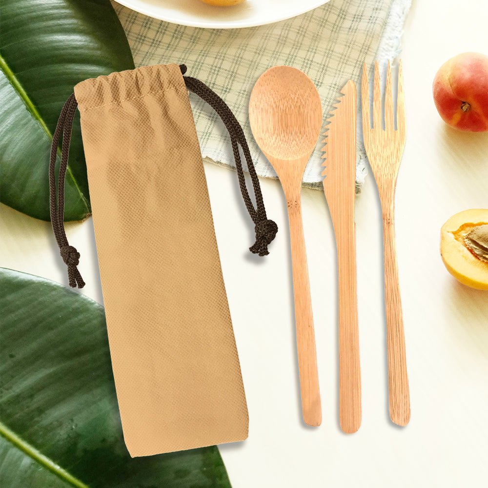 Eco - friendly Bamboo Utensil Set - Delite Promotional Products
