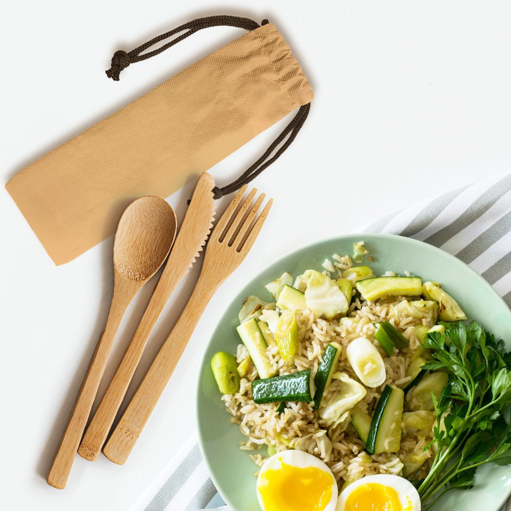 Eco - friendly Bamboo Utensil Set - Delite Promotional Products