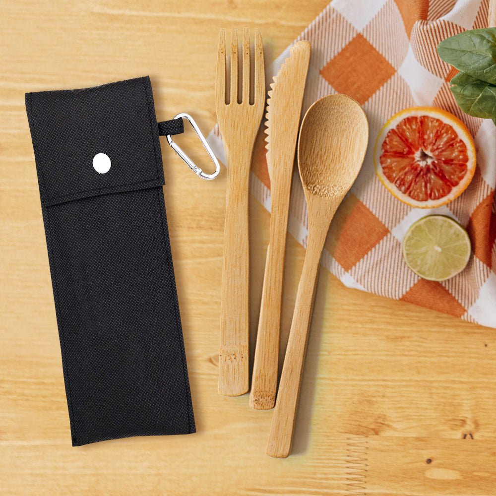 Eco - friendly Cutlery Set With Pouch - Delite Promotional Products