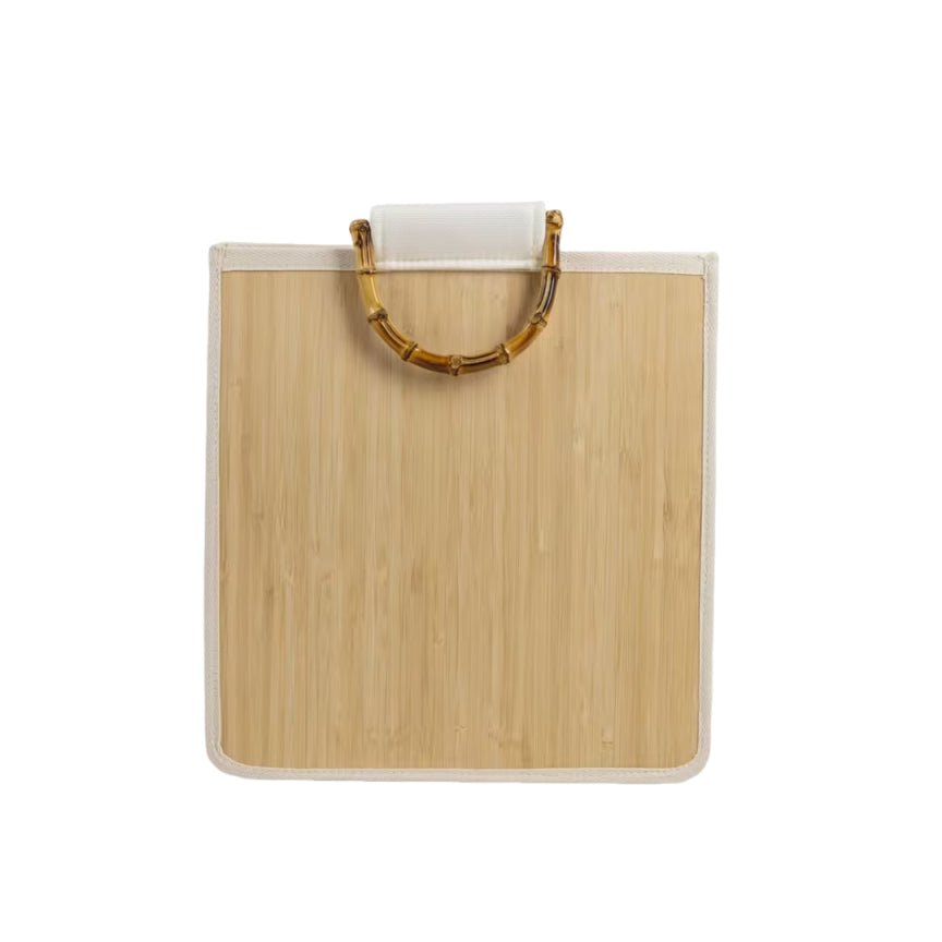 Eco - friendly Natural Fiber Tote Handbag With Bamboo Handle - Delite Promotional Products