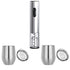 Electric Wine Bottle Opener With Two 12oz Stainless Steel Tumblers Gift Box Set - Delite Promotional Products