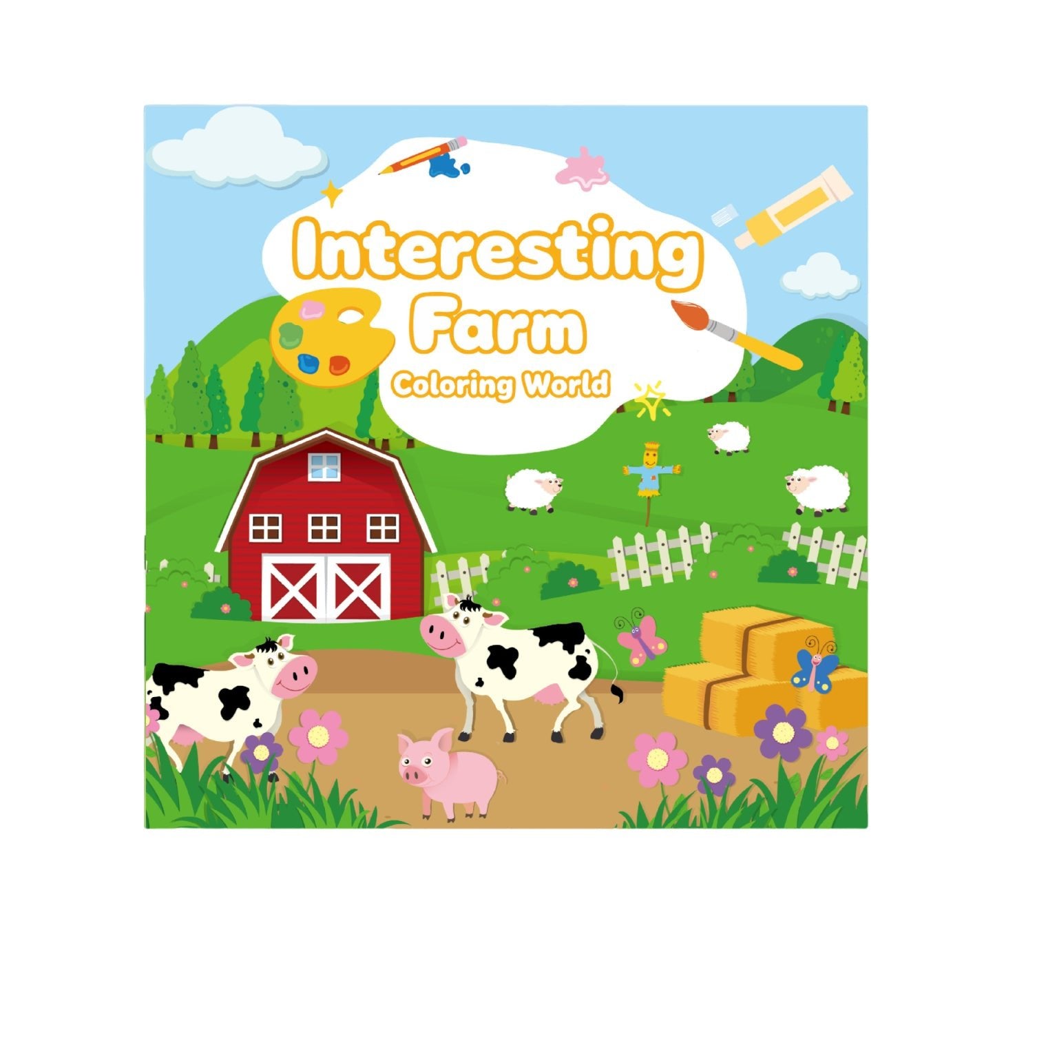 Farm Traffic Dessert Animal Theme Coloring Book 16pages - Delite Promotional Products