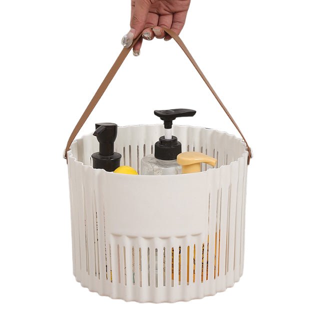 Faux Leather Handle Plastic Bakset - By Boat - Delite Promotional Products