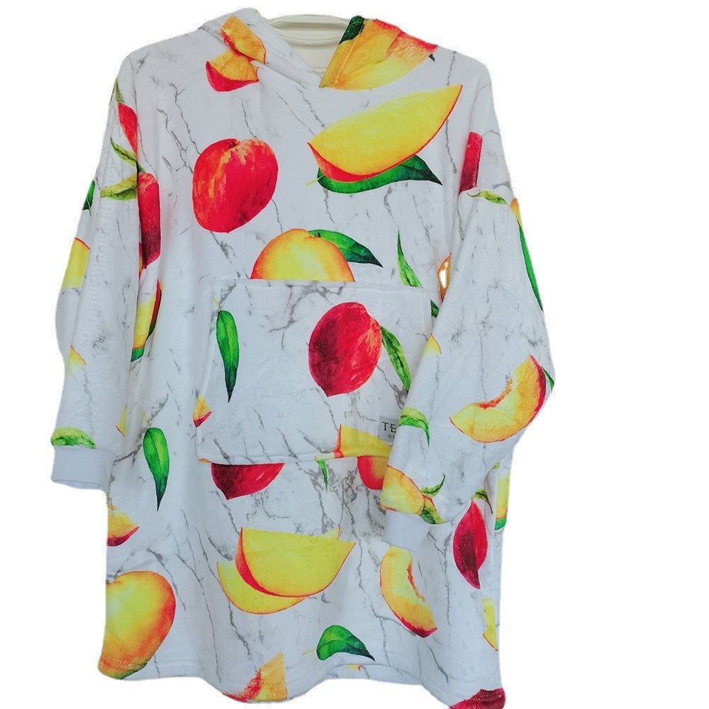 Flannel Tv Blanket Oversize Hoodie For Adult - Delite Promotional Products