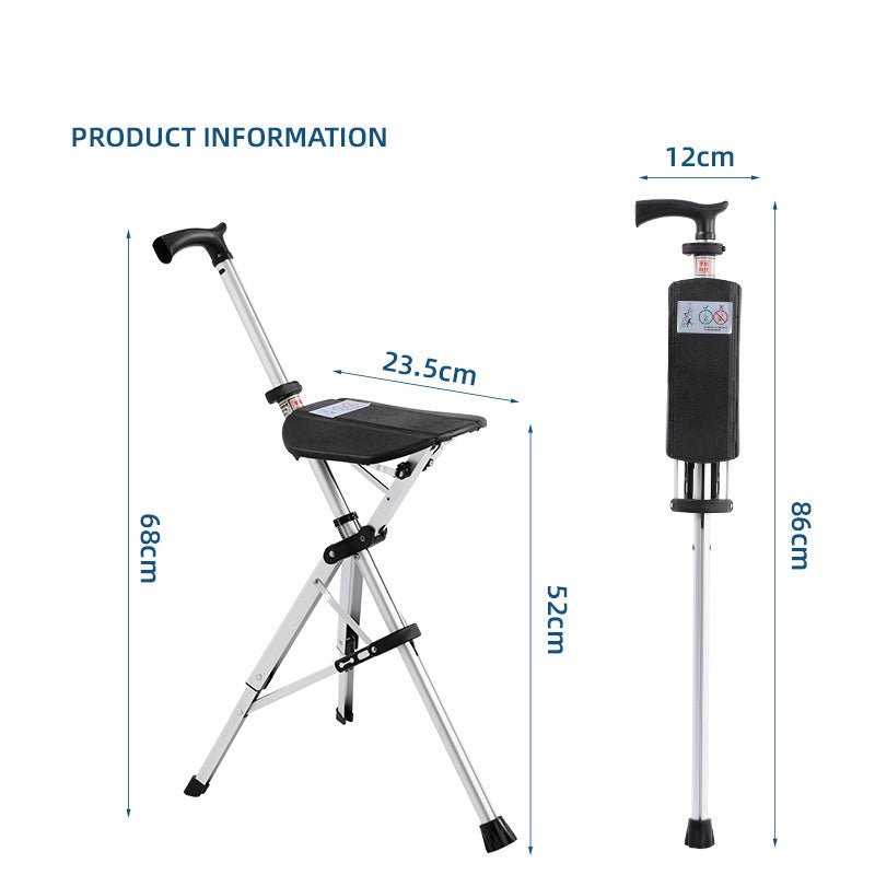 Folding Walking Cane With Seat - Delite Promotional Products