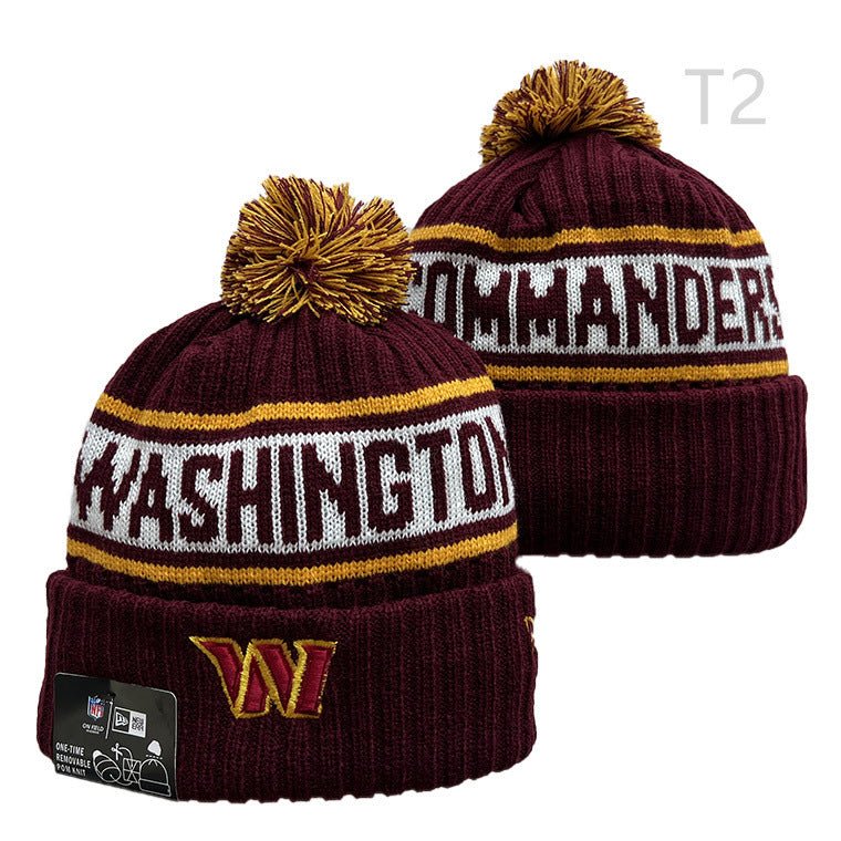 Football City Cuffed Beanie Knitted Pom Hat Sports Fan Winter Gift - Delite Promotional Products