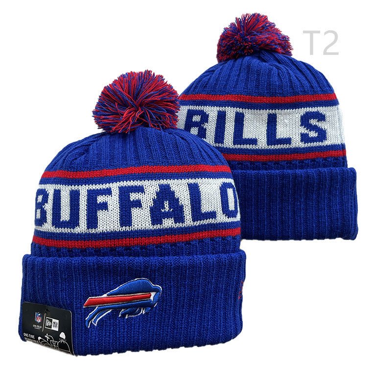 Football City Cuffed Beanie Knitted Pom Hat Sports Fan Winter Gift - Delite Promotional Products
