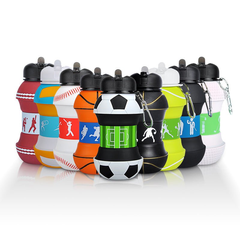 Golf Ball Shape Pocket Bottle With Hanging Carabiner Hook - Delite Promotional Products