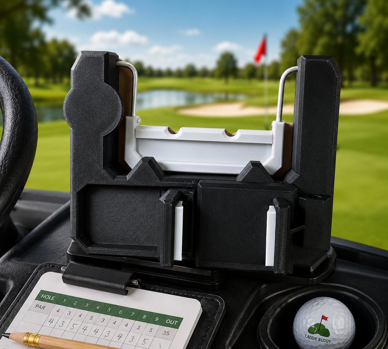 Golf Steering Wheel Phone Mount - Delite Promotional Products