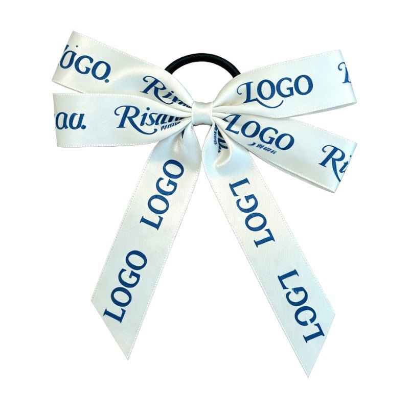 Handmade Full Size Print Ribbon Bow Decor With Hanging Rope - Delite Promotional Products