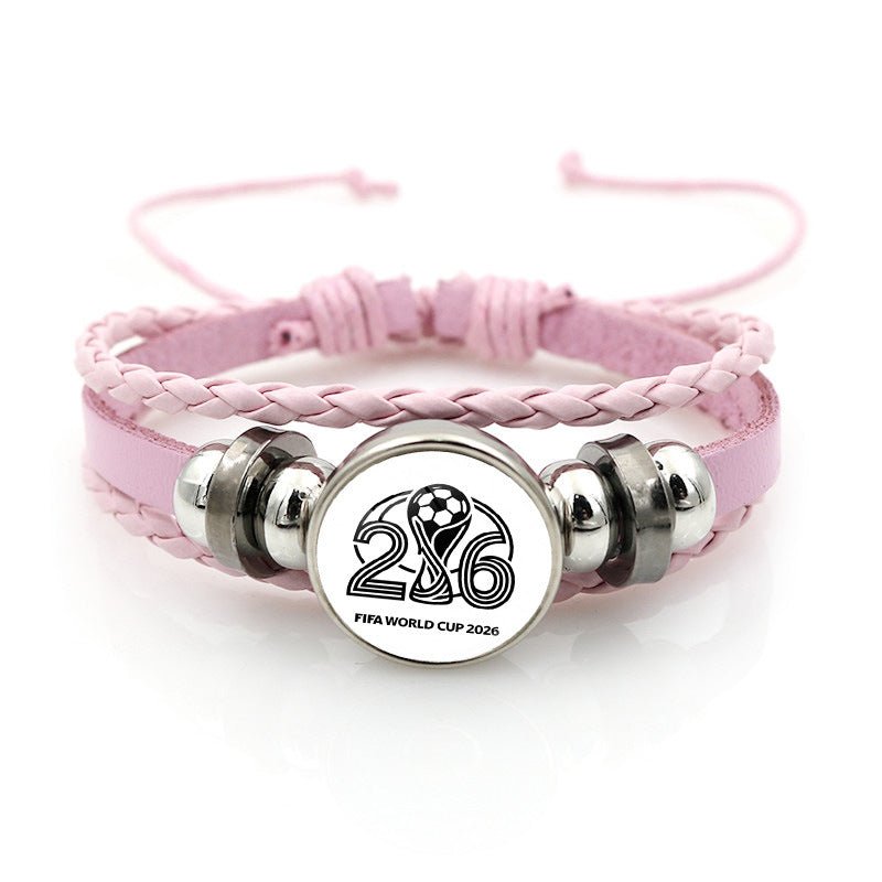 Handmade Leather Bracelet Football Fan Friendship Teamwork Jewelry - Delite Promotional Products