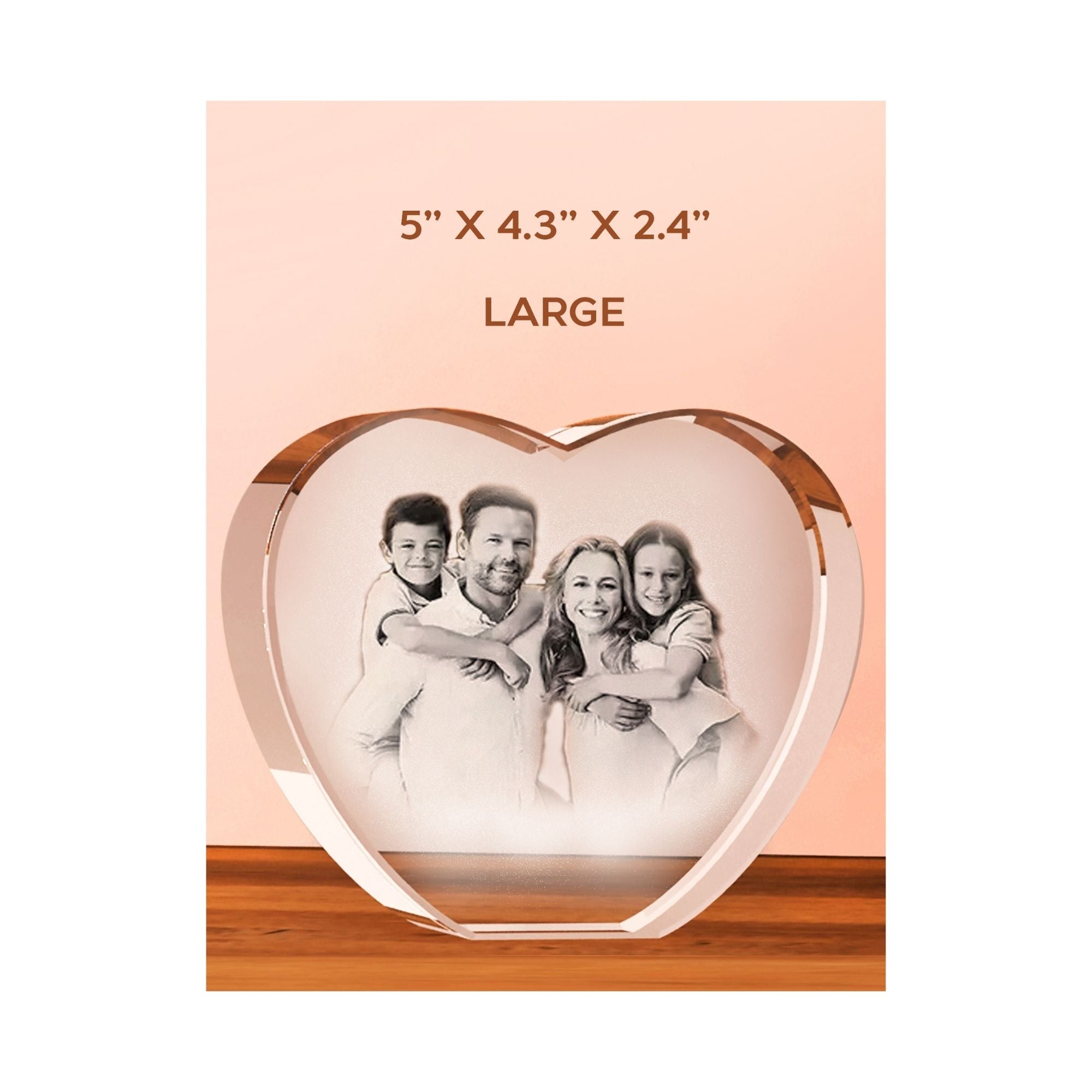 Heart Crystal Large 125x110mm - Delite Promotional Products