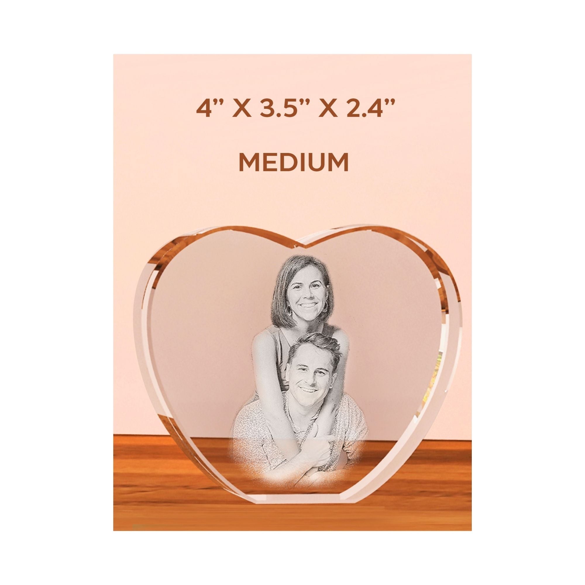 Heart Crystal Medium 100x90mm - Delite Promotional Products