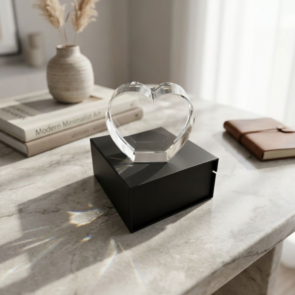 Heart Crystal Medium 100x90mm - Delite Promotional Products