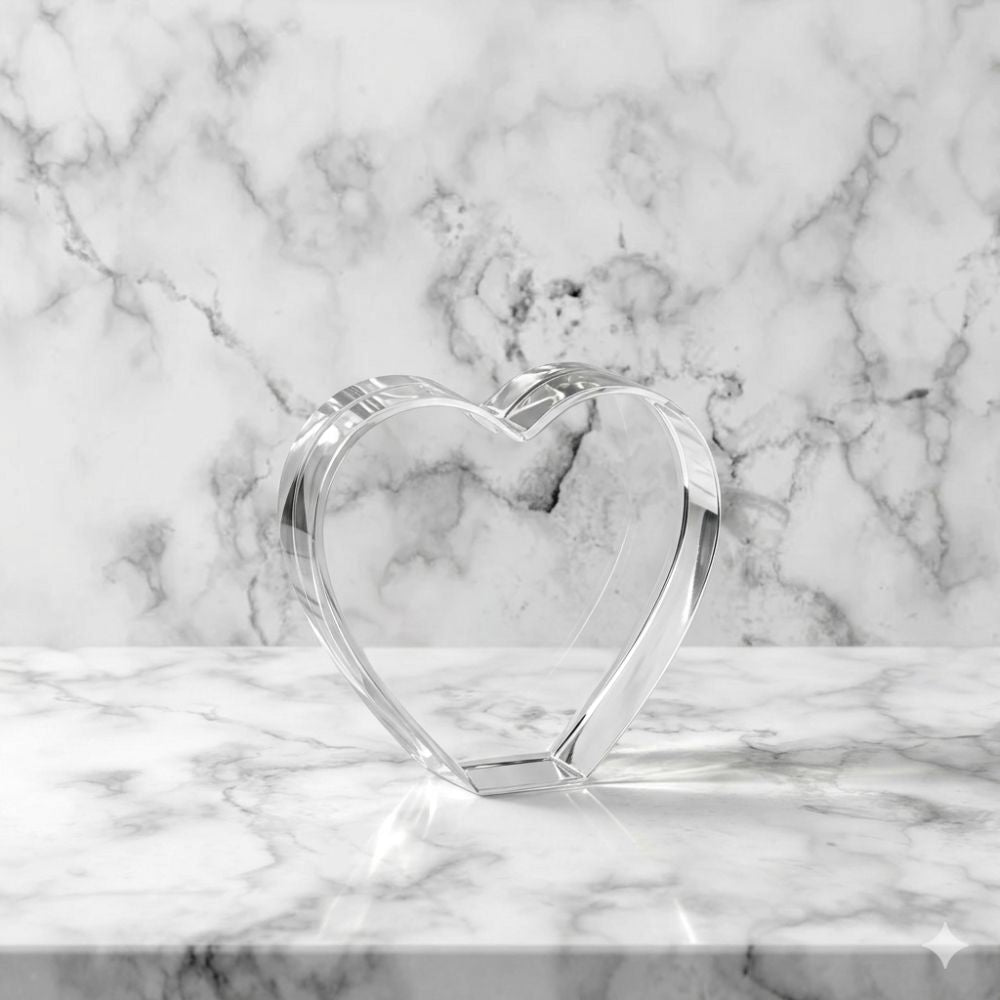 Heart Crystal Medium 100x90mm - Delite Promotional Products