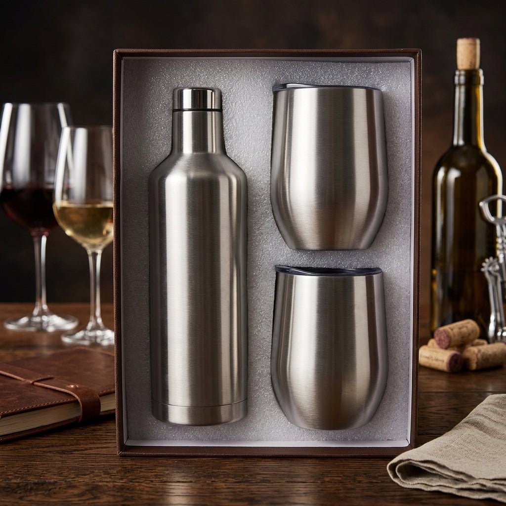Insulated Wine Tumbler And Bottle Gift Set - Delite Promotional Products