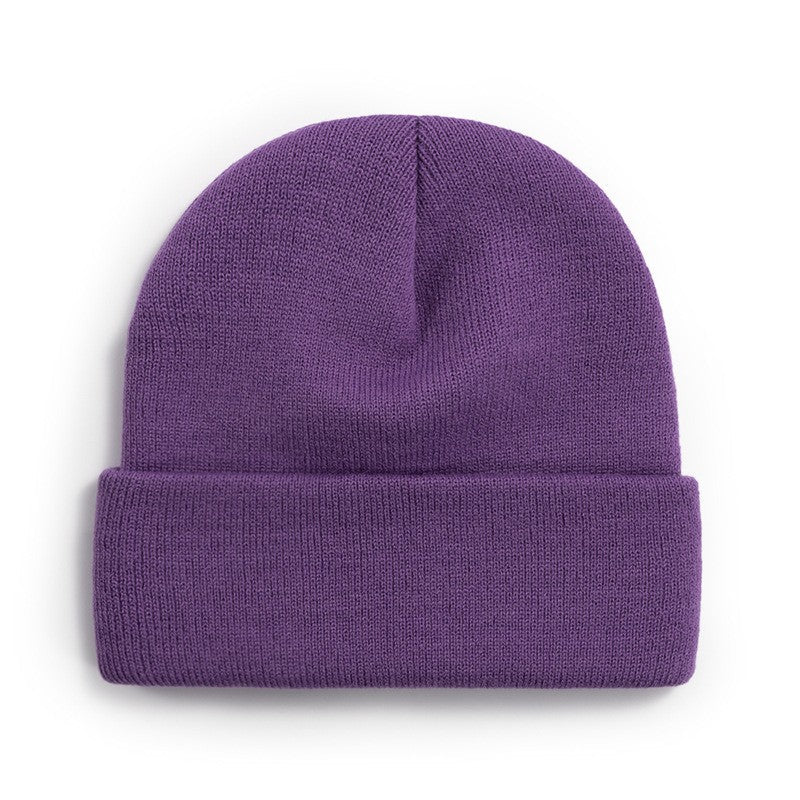 Knitted Hat With Polar Fleece Inner Liner No Stripes - Delite Promotional Products