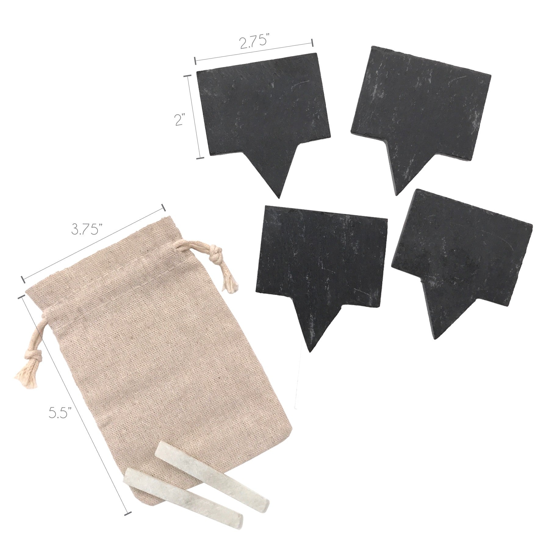 4pc Slate Cheese Marker Set