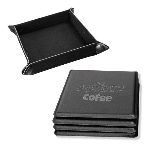 Leather - like Coaster Set - Delite Promotional Products