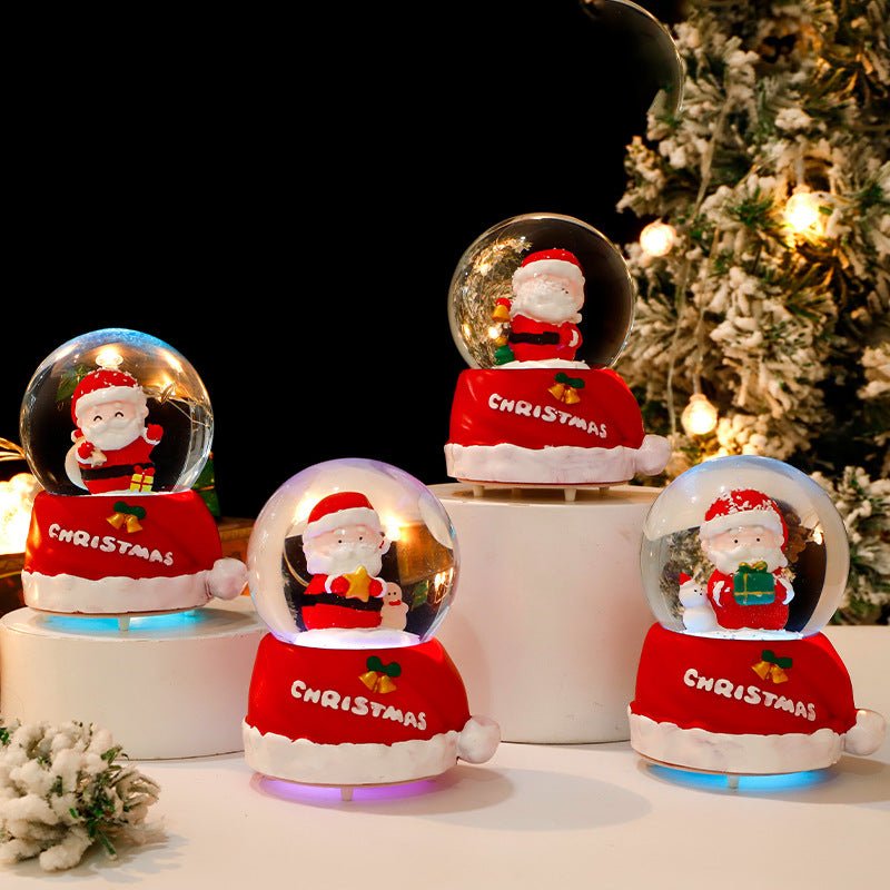 Lighting Up Christmas Snow Globes 12pcs Set Including Display Gift Box - Delite Promotional Products