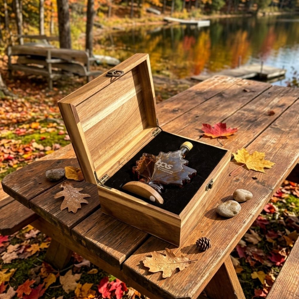 Maple Syrup And Coaster Gift Set - Delite Promotional Products