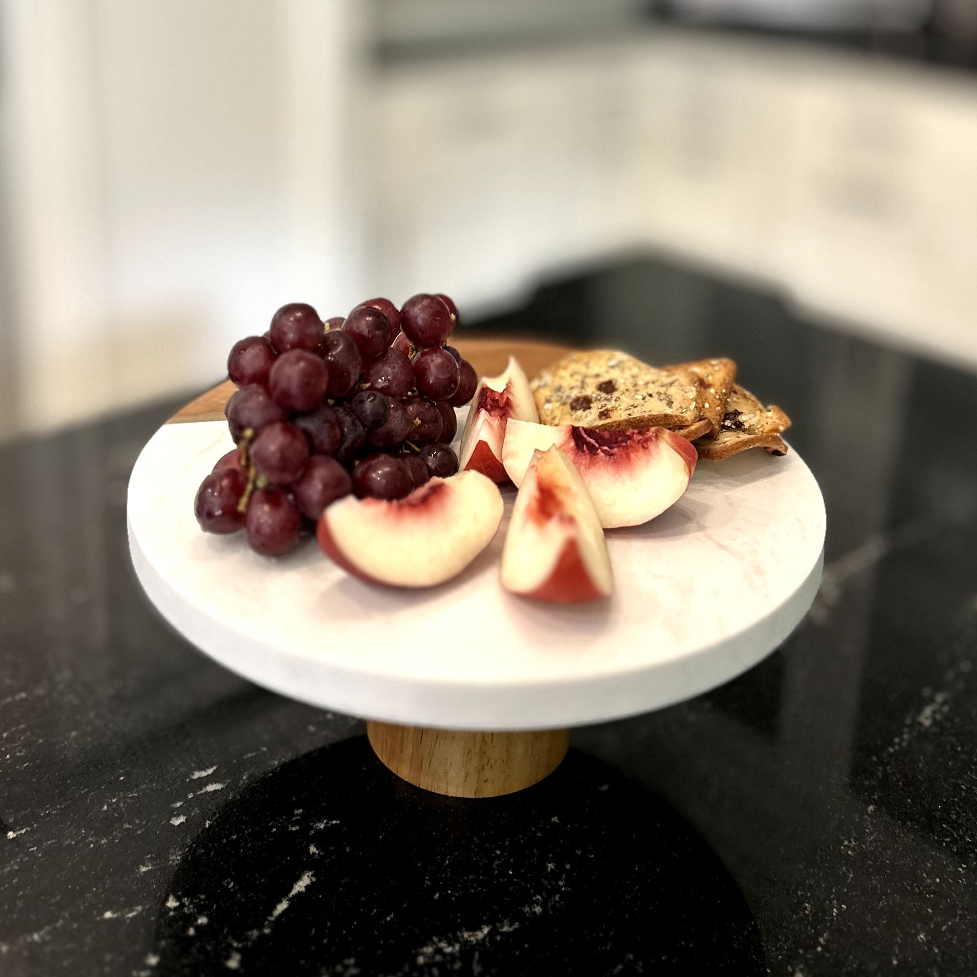 Marble And Wood Cake Stand - Delite Promotional Products