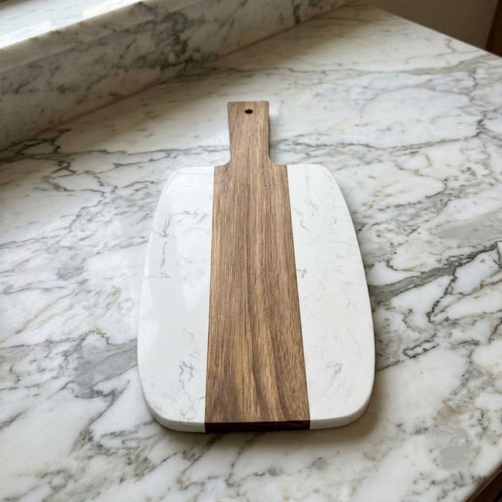 Marble And Wood Serving Tray Cutting Board - Delite Promotional Products