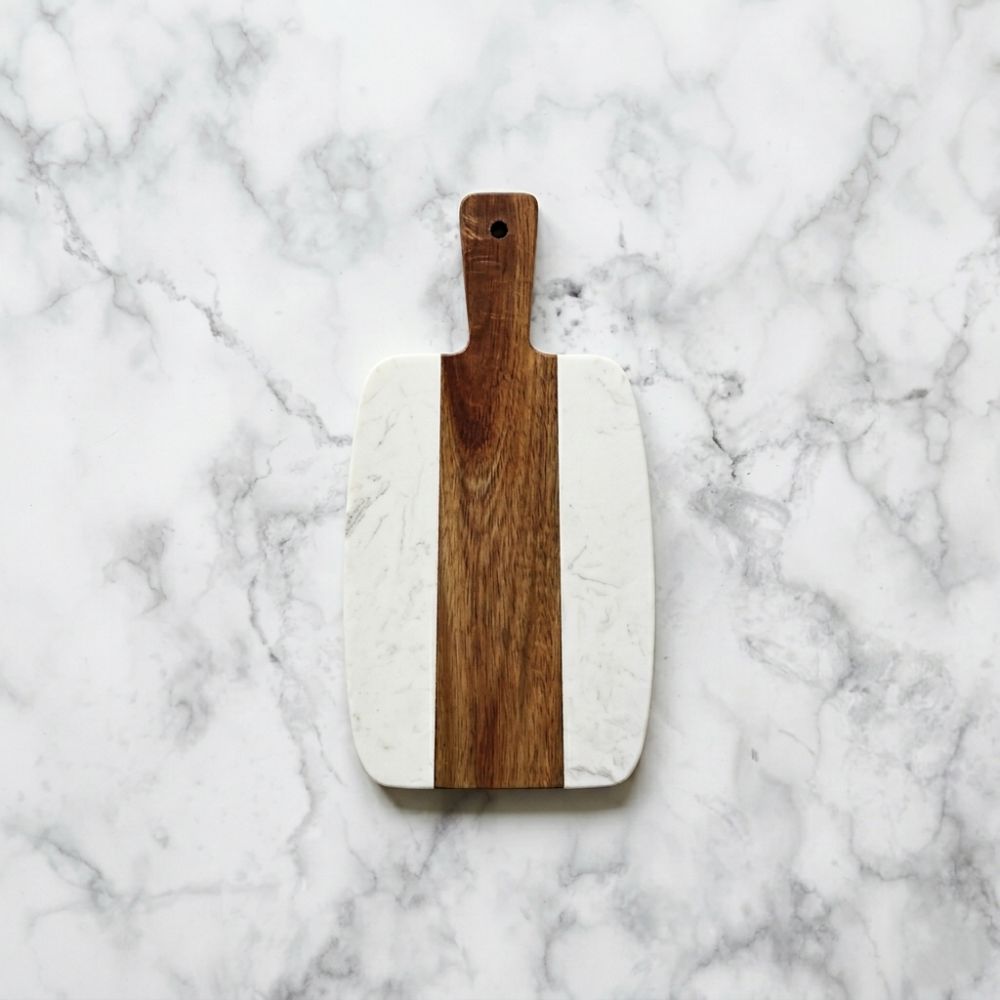 Marble And Wood Serving Tray Small - Delite Promotional Products