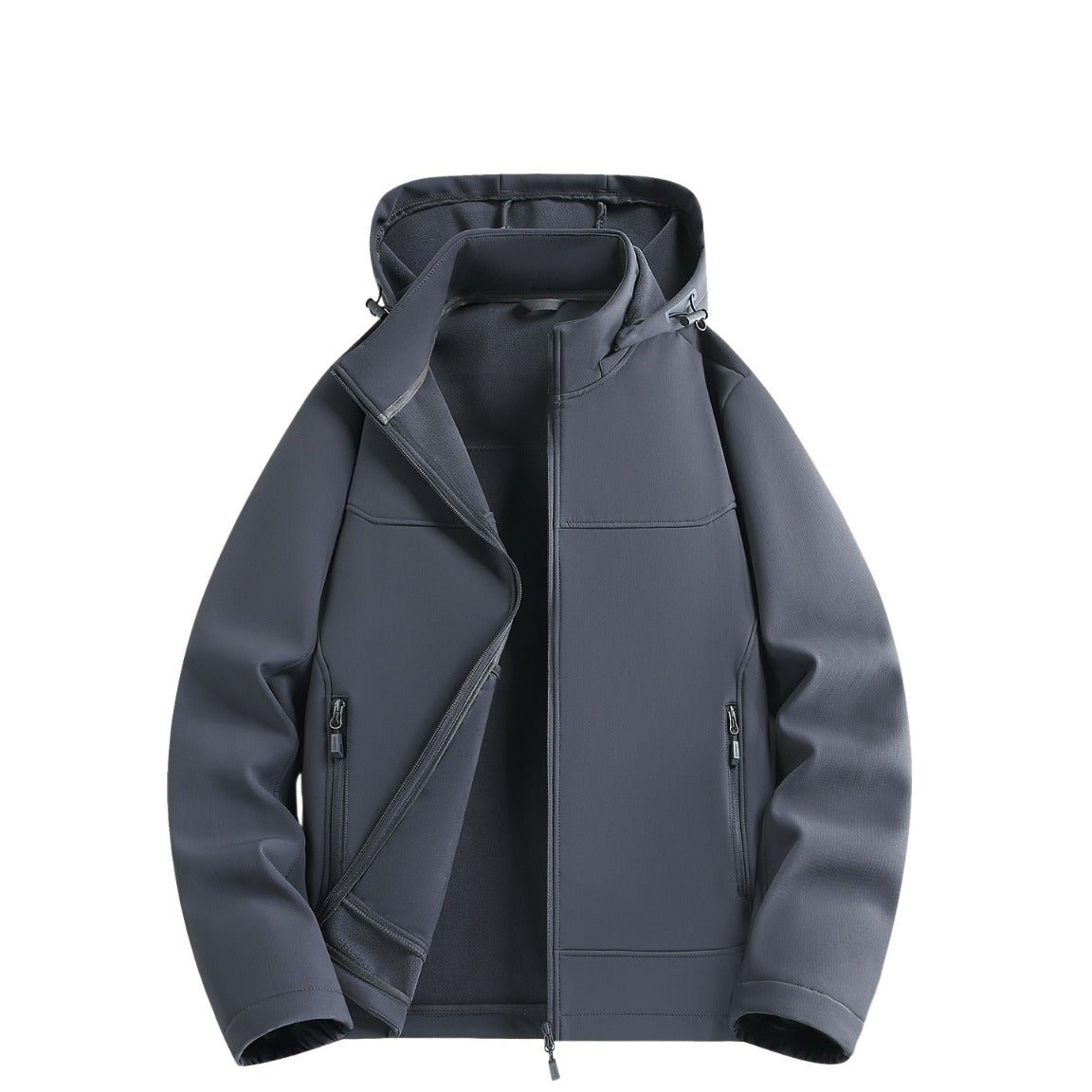 Men Softshell Jacket With Removable Hood And Fleece Lining - Delite Promotional Products