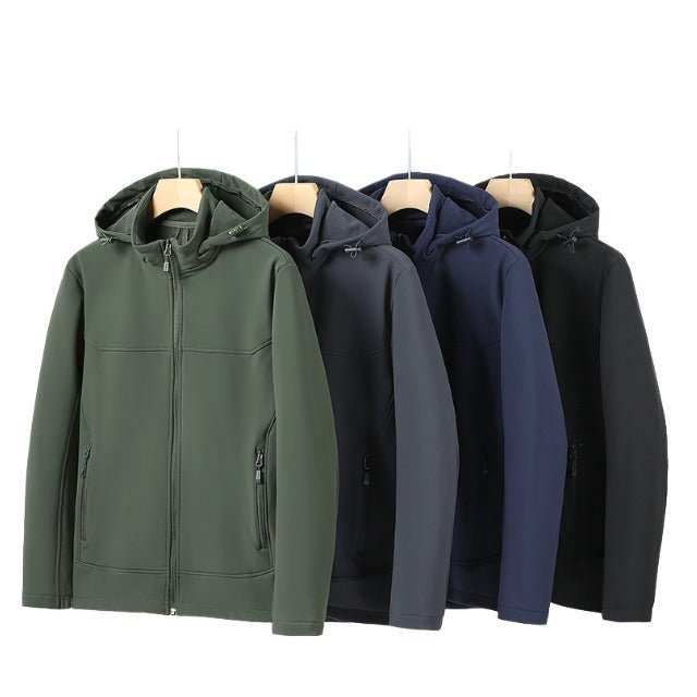 Men Softshell Jacket With Removable Hood And Fleece Lining - Delite Promotional Products